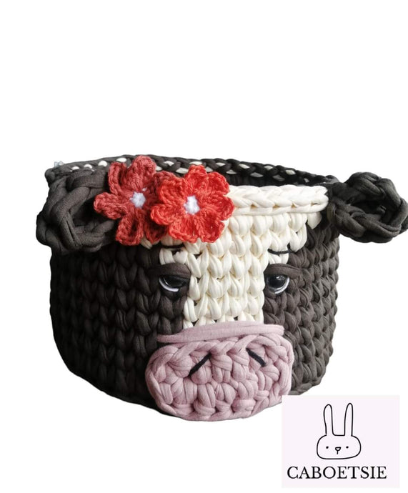 Floral Calf Basket