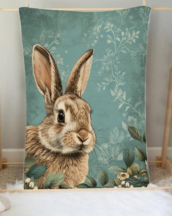 Floral Rabbit Blanket