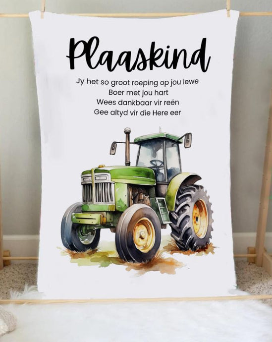 Green Tractor Blanket