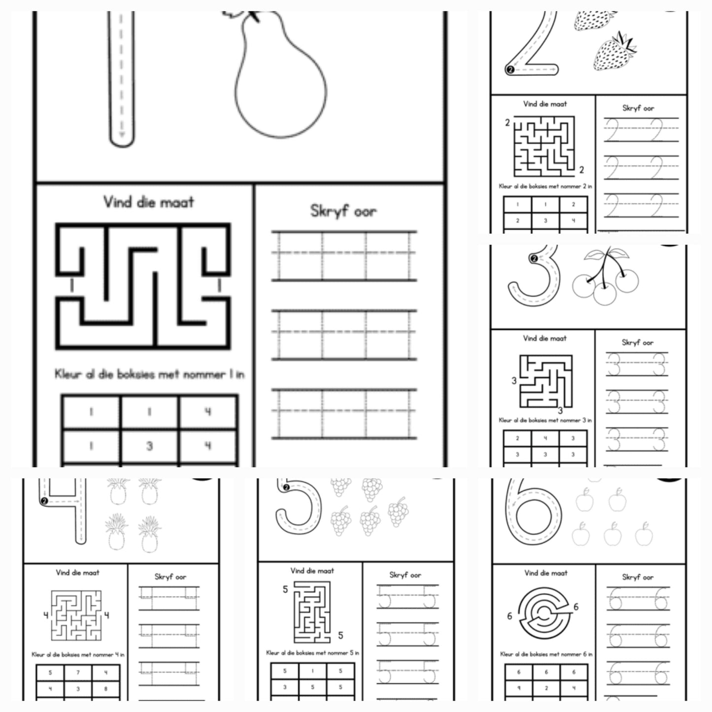 Afrikaans Preschool Activity Bundle